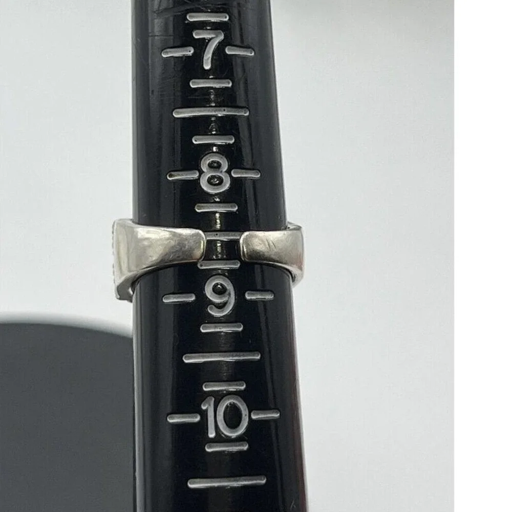 JWBR Sterling Silver & Diamond Tiered Cocktail Anniversary Open Back Ring Sz 8.5